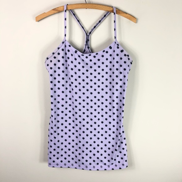 lululemon athletica Tops - Lululemon Purple Polka Dot Power Y Tank Top 505